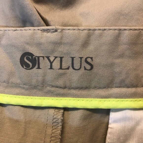 NWT Stylus Boyfriend Bermuda Western Khaki Shorts Size 12 - Picture 6 of 10